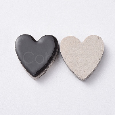 Porcelain Cabochons PORC-WH0002-04H-1