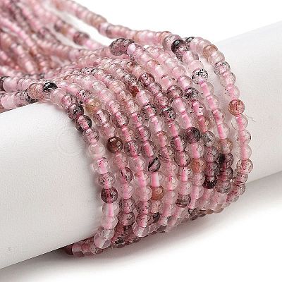 Natural Strawberry Quartz Beads Strands G-G140-D03-01-1