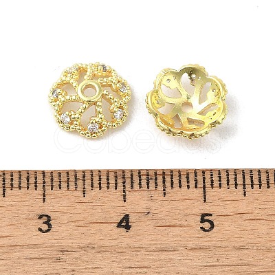 Rack Plating Brass Beads Caps KK-B088-02C-G-1