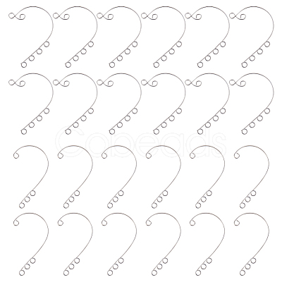 DICOSMETIC 100Pcs 2 Style 316 Stainless Steel Ear Cuff Findings STAS-DC0010-68-1