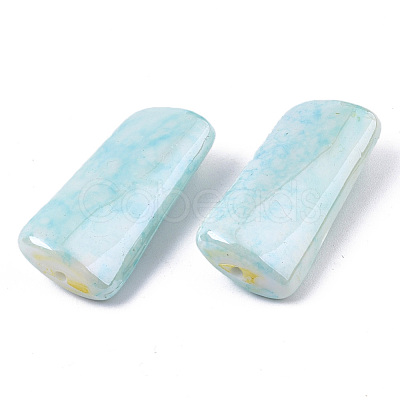 Spray Painted Acrylic Beads ACRP-N002-09-1