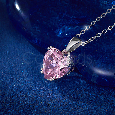 Heart Cubic Zirconia Pendant Necklaces RK4806-1-1