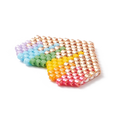 Rainbow Color Pride Flag Handmade Japanese Seed Beads SEED-CP00017-1