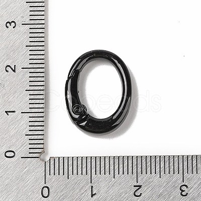 Spray Painted Alloy Spring Gate Rings AJEW-C035-01K-1