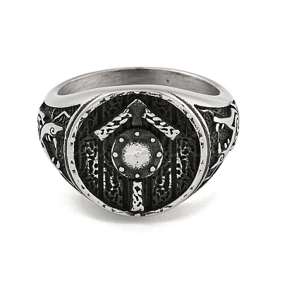 304 Stainless Steel Ring RJEW-B055-04AS-09-1