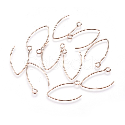 Ion Plating(IP) 304 Stainless Steel Earring Hooks STAS-O119-03RG-1