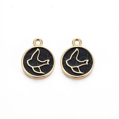 Brass Enamel Pendants KK-S356-670G-NF-1