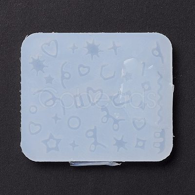 Line & Ring & Heart & Star & Crown & Square & Rectangle & Acanthosphere Filling Silicone Molds DIY-M029-02-1