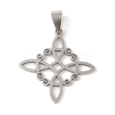 Non-Tarnish Hollow Out 201 Stainless Steel Pendants STAS-G330-01B-P-1