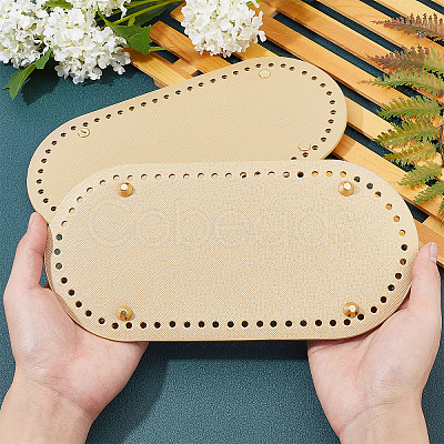 PU Leather Oval Bag Bottom FIND-PH0016-002D-1