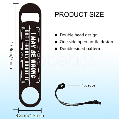 201 Stainless Steel Bottle Opener AJEW-WH0393-020-1