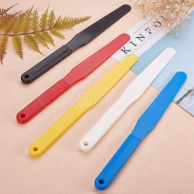 Olycraft Plastic Oil Painting Scraper Knife AJEW-OC0001-16-1