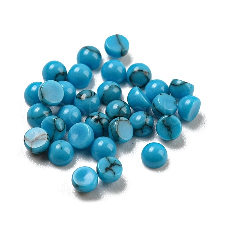 Dyed Handmade Synthetic Turquoise Cabochons G-B070-19A-1