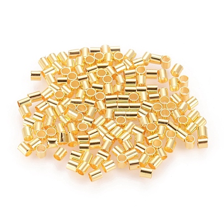 Cadmium Free & Nickel Free & Lead Free Brass Crimp Beads E003-G-NF-1