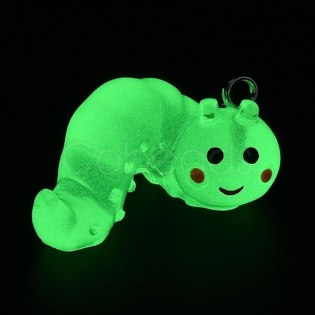 Luminous Transparent Resin Pendants X-RESI-E056-03P-02-1