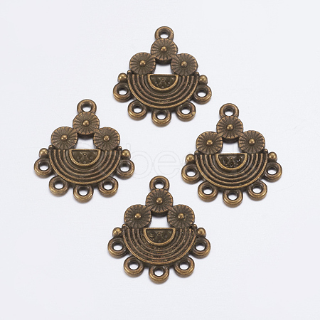 Alloy Rhinestone Connector Settings EA10681Y-AB-1