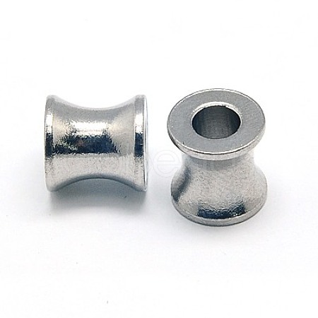 Tarnish Resistant 304 Stainless Steel European Beads STAS-E039-7A-1