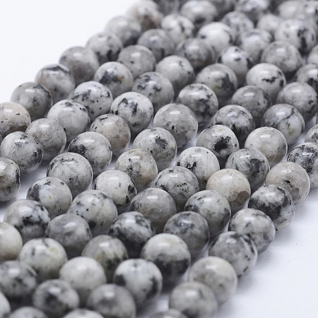 Natural Larvikite Beads Strands X-G-E443-A17-1