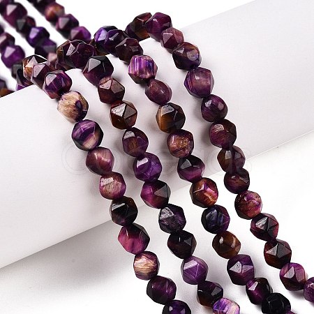 Dyed Natural Tiger Eye Beads Strands G-T138-220B-1