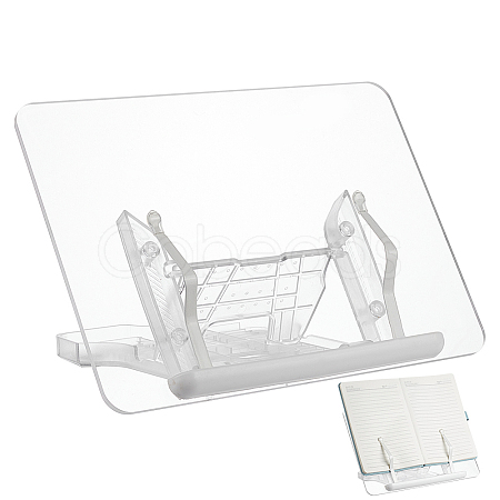 Assembled Tabletop Acrylic Bookshelf Stand AJEW-WH0083-96-1