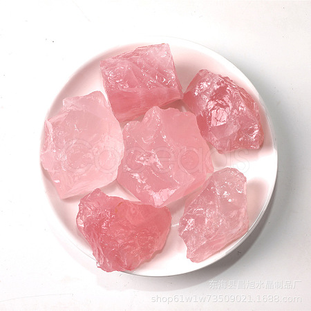 Raw Rough Natural Rose Quartz Ornament PW-WG66809-01-1