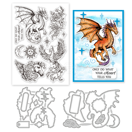 Globleland 1 Sheet Custom Fairy Tale PVC Plastic Clear Stamps DIY-GL0004-107-1