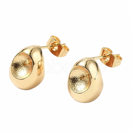 Brass Stud Earring Findings KK-B063-16G-1