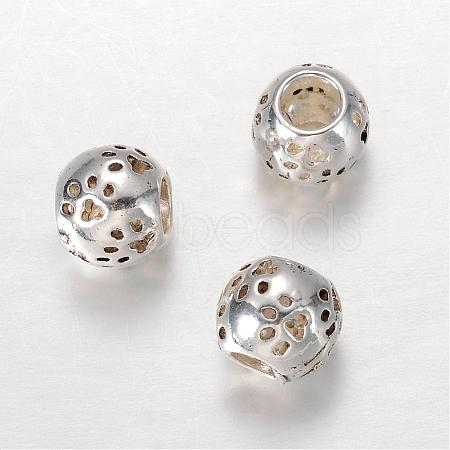 Rondelle Tibetan Style Alloy European Large Hole Beads MPDL-F017-11-1