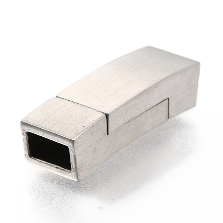 Tarnish Resistant 304 Stainless Steel Magnetic Clasps with Glue-in Ends STAS-C020-06P-1