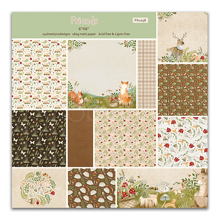 24pcs Retro Scrapbook Paper PW-WG03E75-01-1