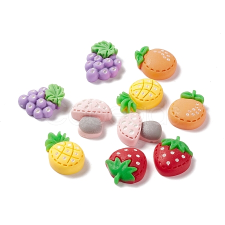 Opaque Resin Decoden Cabochons RESI-G031-23-1