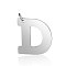 Tarnish Resistant 201 Stainless Steel Pendants, Letter, Stainless Steel Color, Letter.D, 29.5x27.5x1.5mm, Hole: 4.5mm