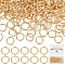 Beebeecraft 300Pcs Brass Jump Rings, Open Jump Rings, Long-Lasting Plated, Round Ring, Real 14K Gold Plated, 7x1mm, 18 Gauge, Inner Diameter: 5mm