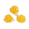 Synthetic Coral Carved Beads, Dyed, Flower, Gold, 10x8.5mm, Hole: 1.3mm