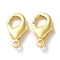 Rack Plating Brass Lobster Claw Clasps, Long-Lasting Plated, Lead Free & Cadmium Free, Golden, 15x9x3mm, Hole: 1.8mm