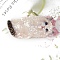 PVC Claw Hair Clips, Cat, Blanched Almond, 83x49x53mm