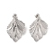 Non-Tarnish Leaf 304 Stainless Steel Stud Earrings for Women, Leaf, Leaf, 35x24mm