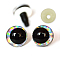 Plastic Safety Craft Eye, for DIY Doll Toys Puppet Plush Animal Making, Colorful, 16mm