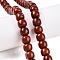 Natural Red Jasper Beads Strands, Barrel, 10~10.5x9~9.5mm, Hole: 1.2mm, about 41~43pcs/strand, 14.37~16''(36.5~40cm)