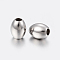 Tarnish Resistant 201 Stainless Steel Beads, Oval, Stainless Steel Color, 5x6.5mm, Hole: 2mm