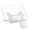 Assembled Tabletop Acrylic Bookshelf Stand, Book Display Easel for Books, Magazines, Tablet, Clear, 19.9x28.05x3.5cm