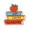 Graduation Theme Acrylic Pendants, Book, 40x38x2mm, Hole: 1.6mm