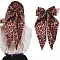 Cloth Snap Hair Clips, Bowknot, Hair Accessories for Women Girls, Rosy Brown, 340x200mm