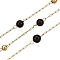 Handmade Garnet Beads Chains, for Necklaces Bracelets Making, with 304 Stainless Steel Chains, Soldered, Real 18K Gold Plated, 4x4mm, bead: 3mm in diameter, links: 2x1.5x0.2mm & 2.5x1x0.2mm, interval: 20mm, about 10m/roll