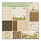 24pcs Retro Scrapbook Paper, Collage Creative Journal Decoration Backgroud Sheets, Square, 152x152mm, 24pcs/set