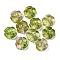 225Pcs Two Tone Transparent Acrylic Beads, Flower, Yellow Green, 20x7mm, Hole: 1.8mm, about 225pcs/500g