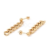 Curb Chains Dangle Stud Earring and Pendant Necklace SJEW-E043-03-7