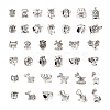 Kissitty 38pcs 19 style Tibetan Style Alloy European Beads FIND-KS0001-21-2