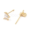 Brass Stud Earring Findings KK-F855-23G-2