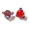 Handmade Pumpkin Spot Lampwork Beads LAMP-P064-02A-3